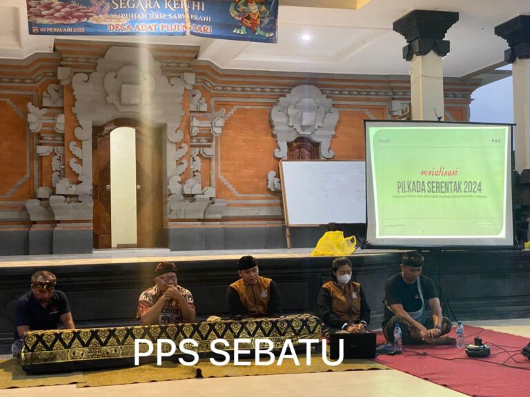 Sosialisasi PPS Desa Sebatu tentang PILKADA Serentak di Br. Pujung Kelod