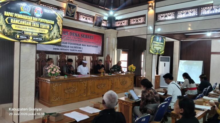 Matangkan Tahapan Demokrasi, Panitia Pilkel Desa Sebatu Sepakati Tata Tertib Pemilihan 2026