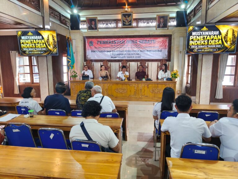 Perkuat Akurasi Data Pembangunan, Desa Sebatu Rampungkan Musyawarah Penetapan Indeks Desa 2026